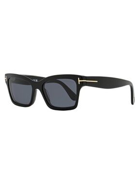 Tom Ford Mikel Black Sunglasses with Gold Temple Detail
